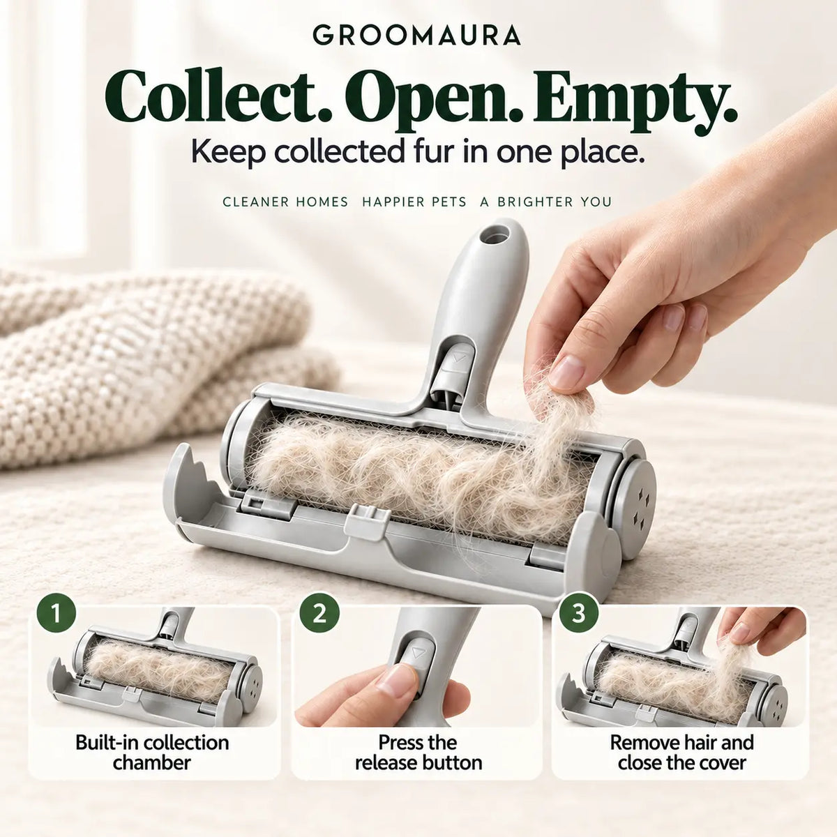 GROOMAURA™ Reusable Pet Hair Remover