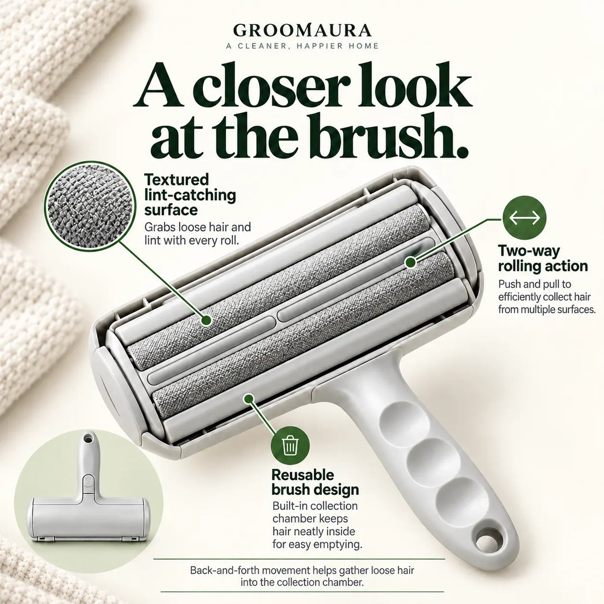 GROOMAURA™ Reusable Pet Hair Remover